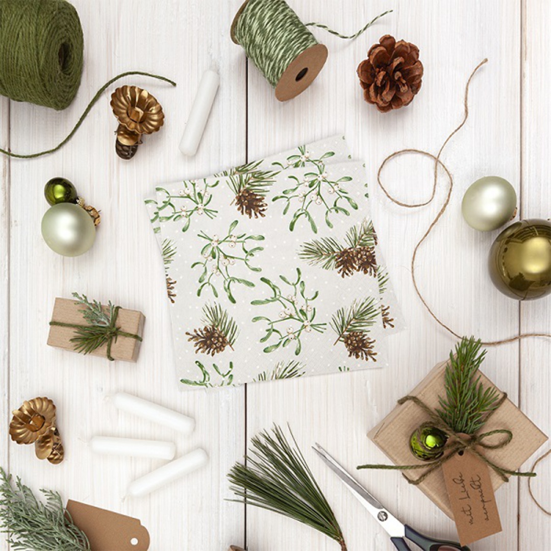 Paper Napkins 33cm, Sweet Mistletoe *ETA Nov image 2